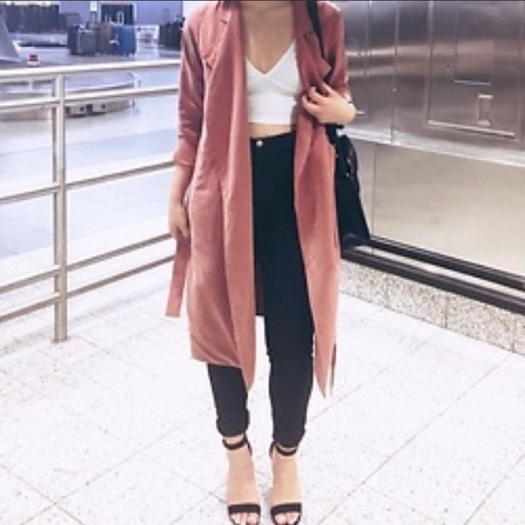 Vintage American Apparel Dylan Trench Coat Cocoa Bean - Picture 3 of 7